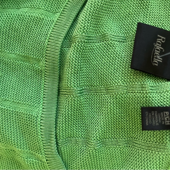 Rafaella Vibrant Green Knit Top Small - Picture 4 of 6
